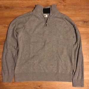 Grey Quarter-Zip Sweater